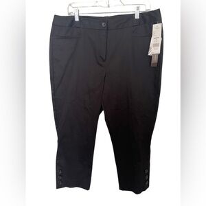 Dana Buchman Signature Women's Capris/Cropped Pant Straight Leg Black Size 16